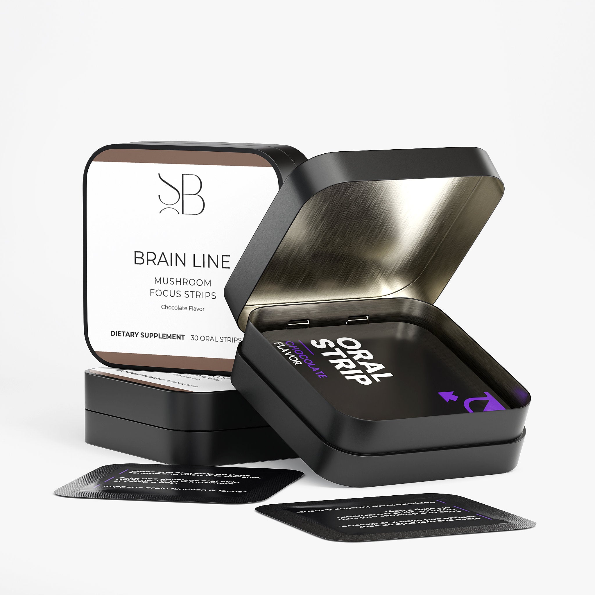 Brain Line Mushroom Focus Strips — Daily Support for Focus, Clarity & Mental Energy