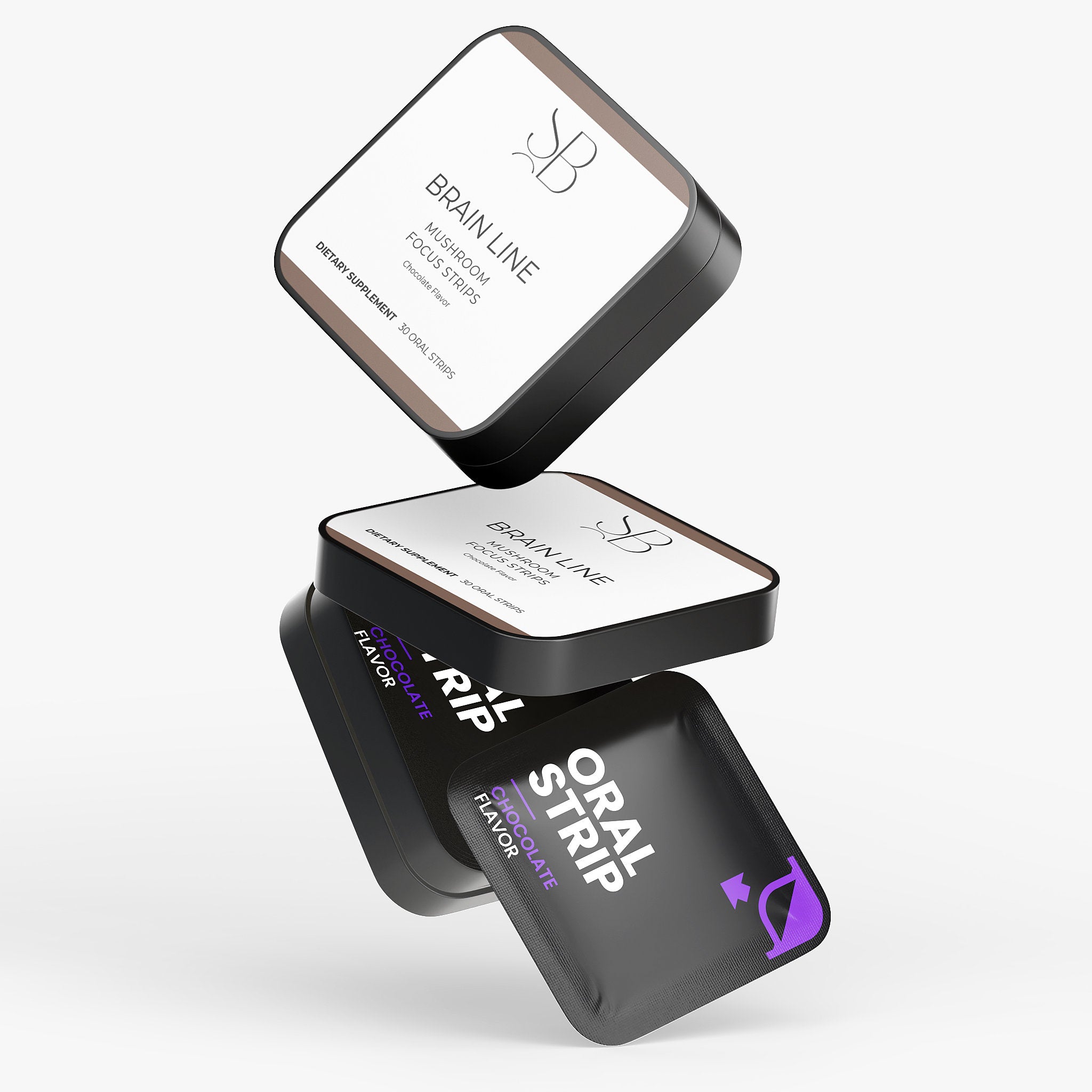 Brain Line Mushroom Focus Strips — Daily Support for Focus, Clarity & Mental Energy