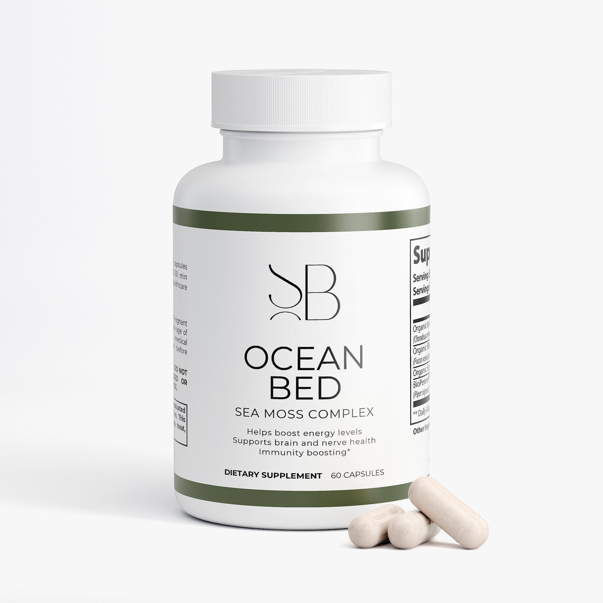 Ocean Bed Sea Moss Complex — Thyroid, Immunity & Detox Support with Sea Moss, Bladderwrack & Burdock Root