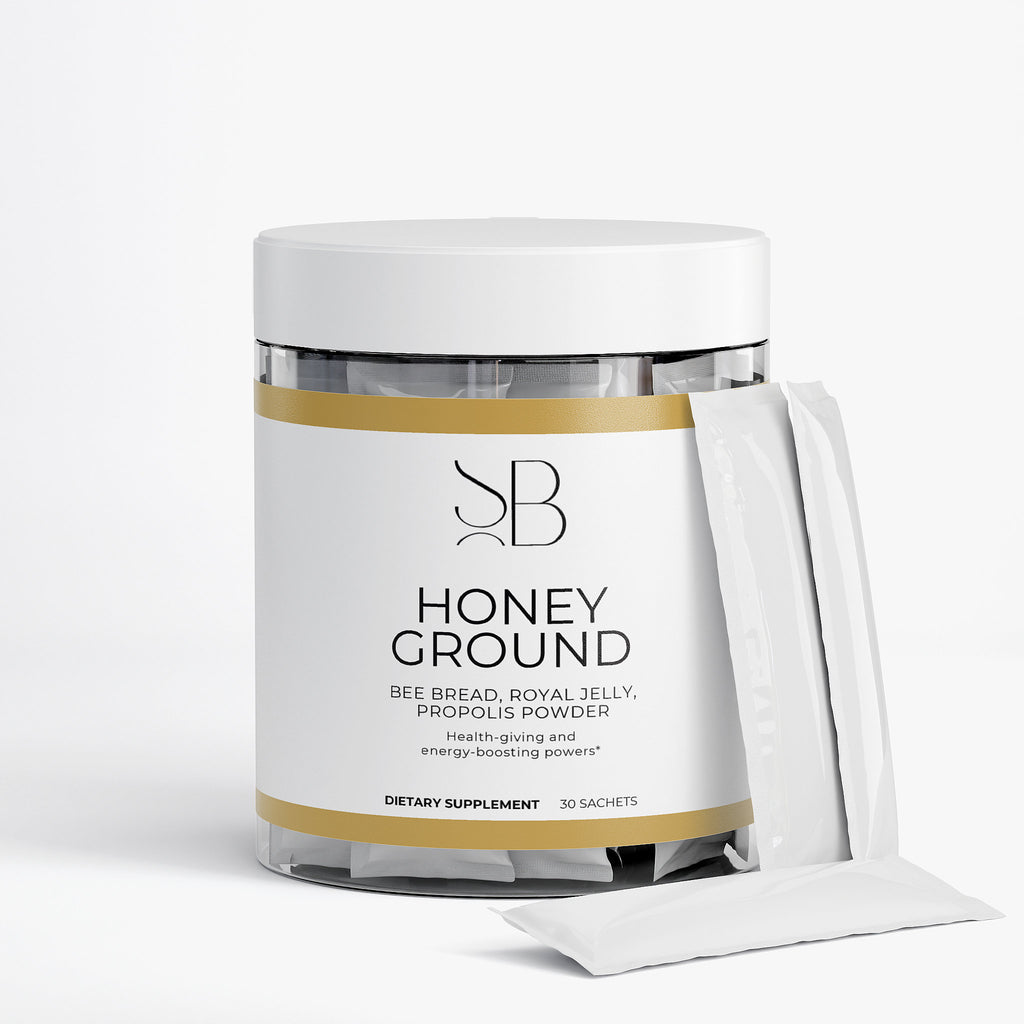Honey Ground Bee Bread Powder — Whole Bee Nutrition with Bee Bread, Propolis & Royal Jelly
