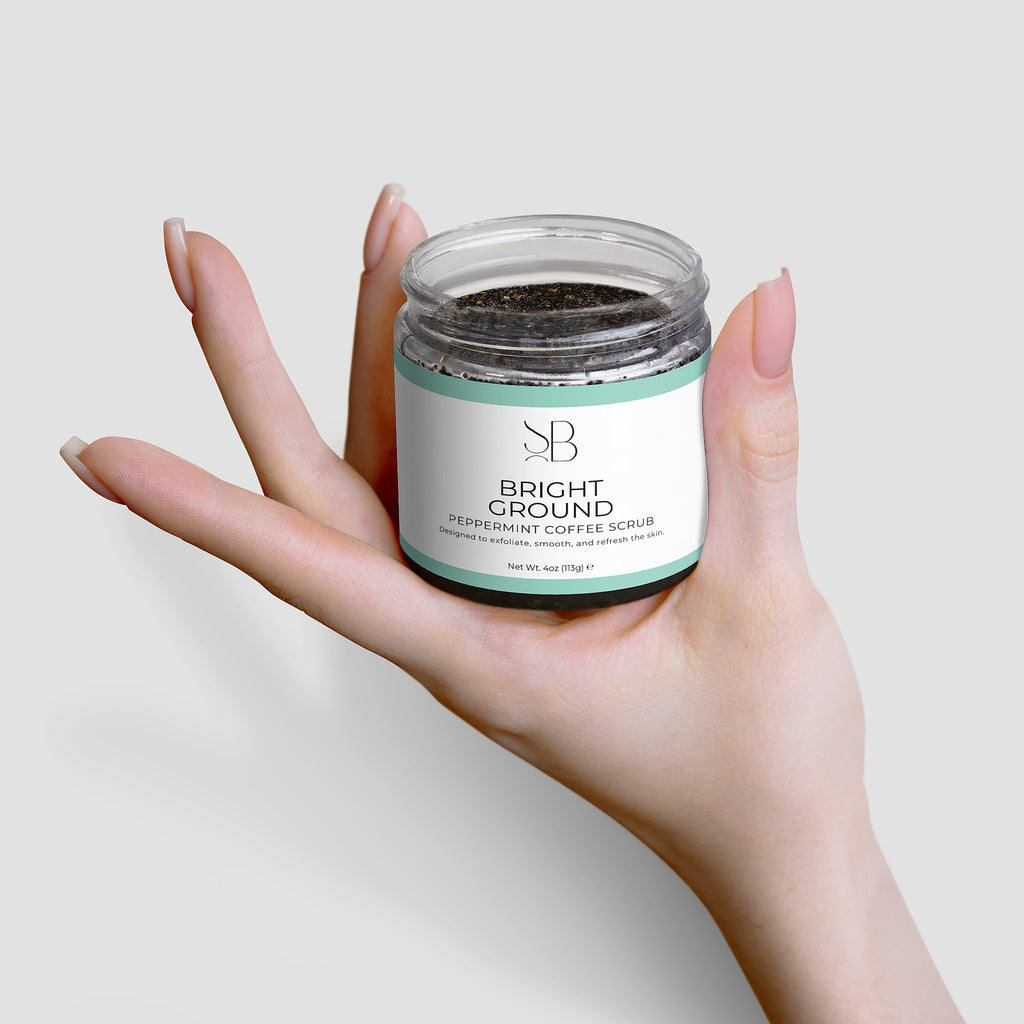 Bright Ground Peppermint Coffee Scrub — Exfoliating Body Polish for Smooth, Glowing Skin