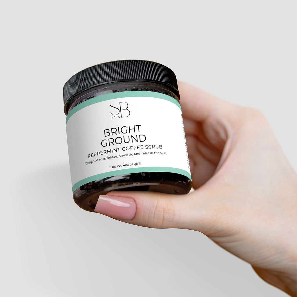Bright Ground Peppermint Coffee Scrub — Exfoliating Body Polish for Smooth, Glowing Skin