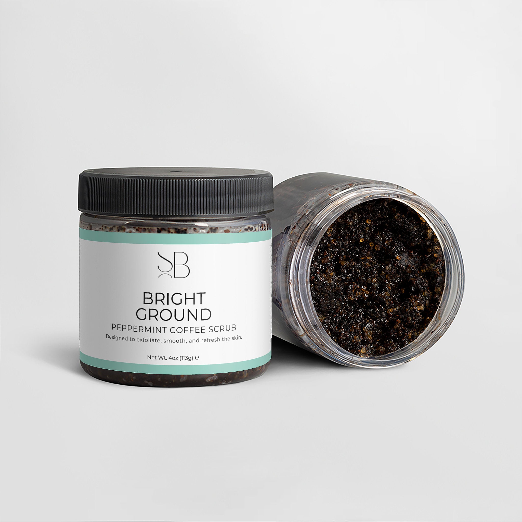 Bright Ground Peppermint Coffee Scrub — Exfoliating Body Polish for Smooth, Glowing Skin