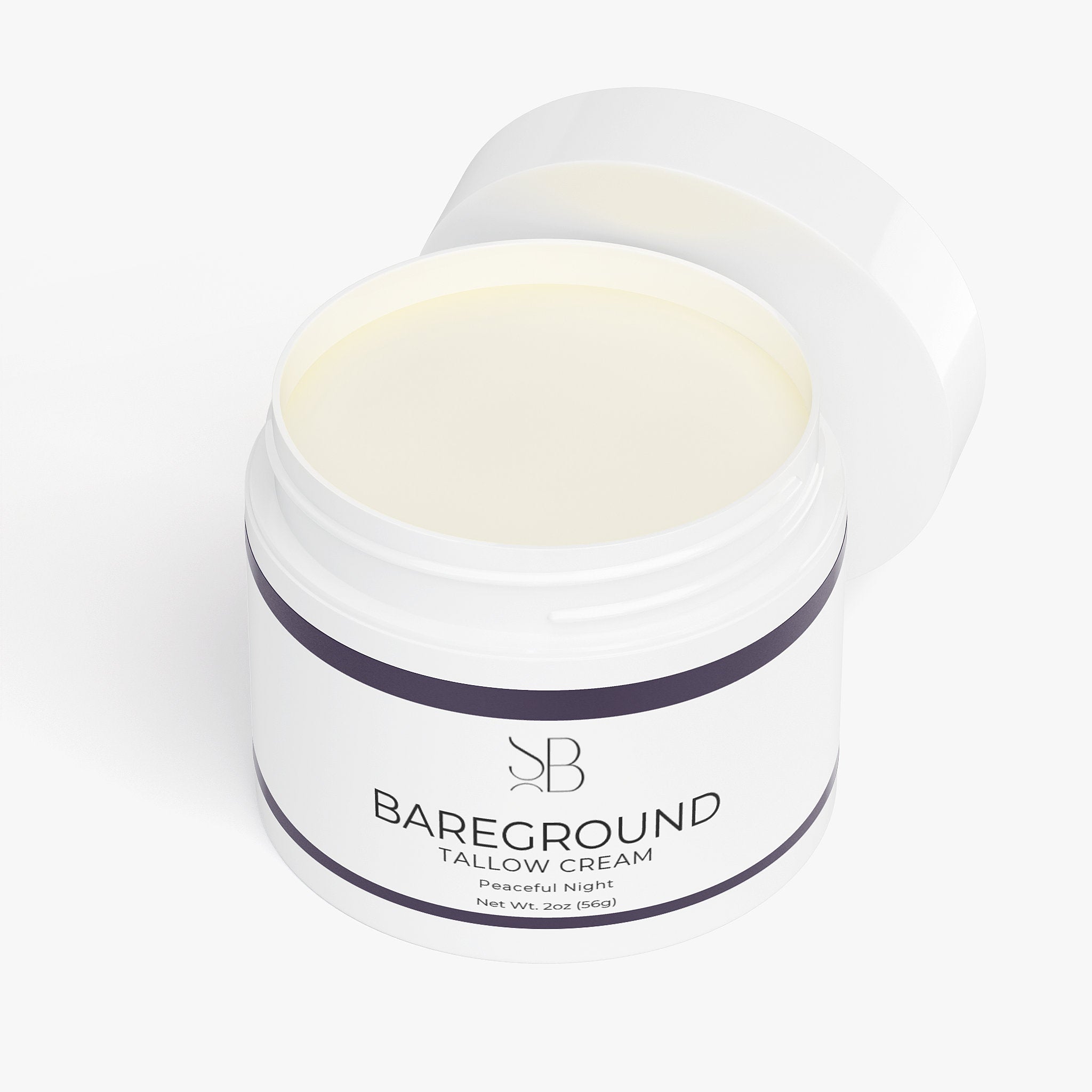 Bareground Tallow Cream — Peaceful Night | Restorative Night Balm with Grass-Fed Tallow