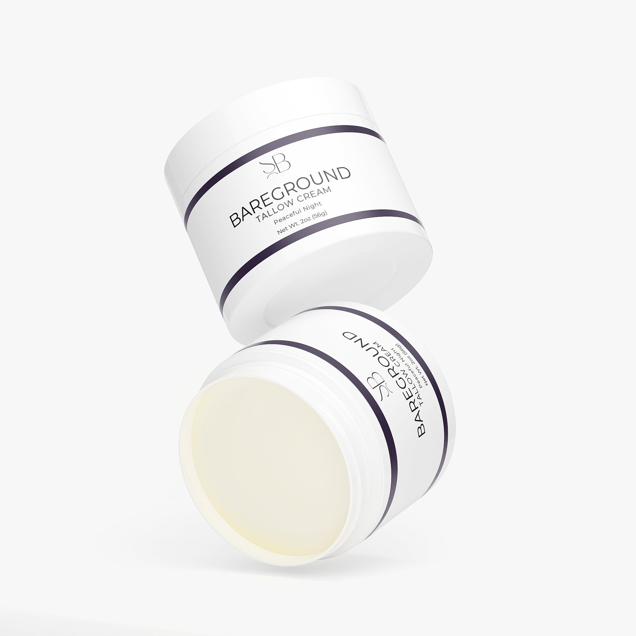 Bareground Tallow Cream — Peaceful Night | Restorative Night Balm with Grass-Fed Tallow