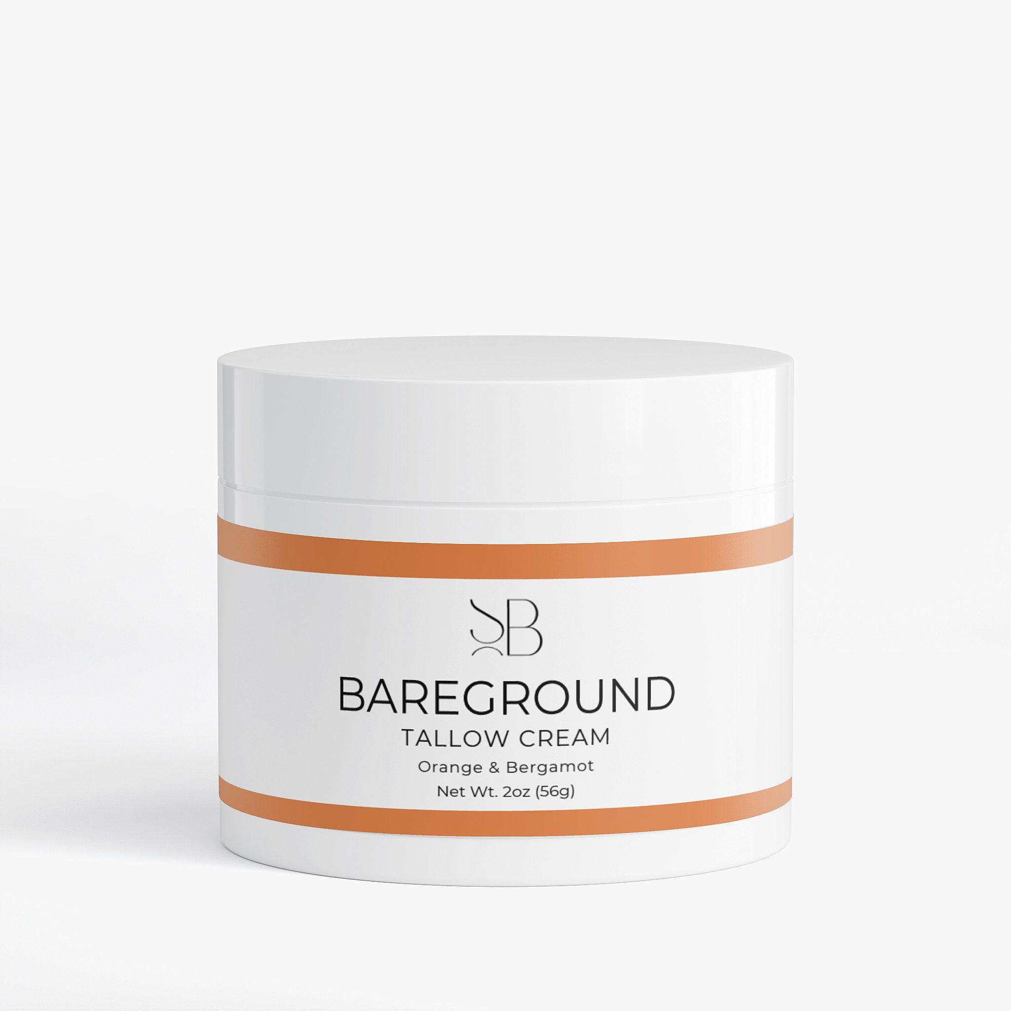 Bareground Tallow Cream — Orange & Bergamot | Grass-Fed Tallow for Deep Hydration