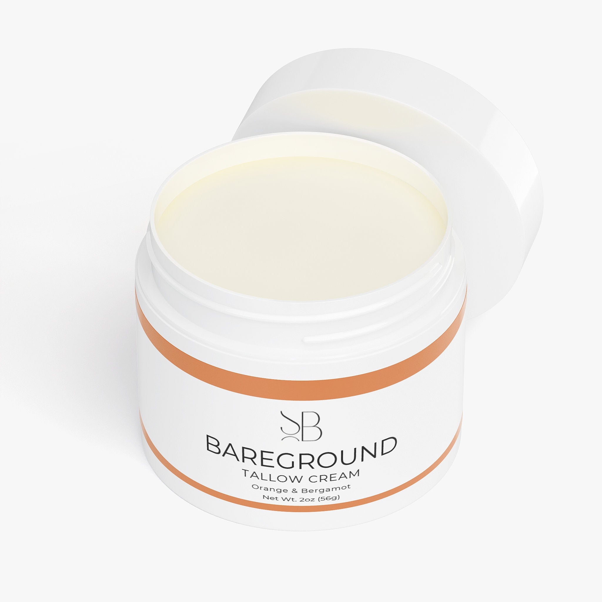 Bareground Tallow Cream — Orange & Bergamot | Grass-Fed Tallow for Deep Hydration