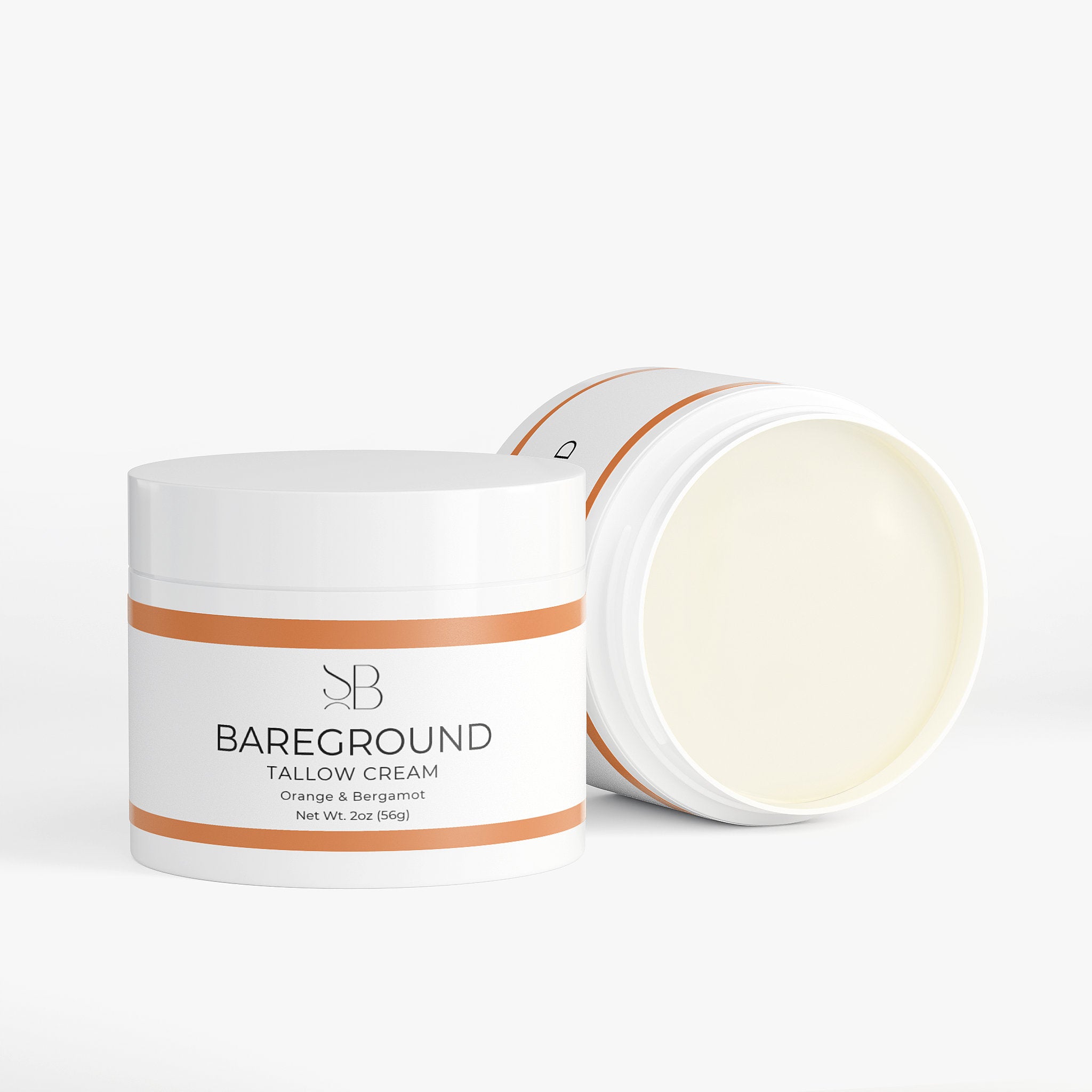 Bareground Tallow Cream — Orange & Bergamot | Grass-Fed Tallow for Deep Hydration