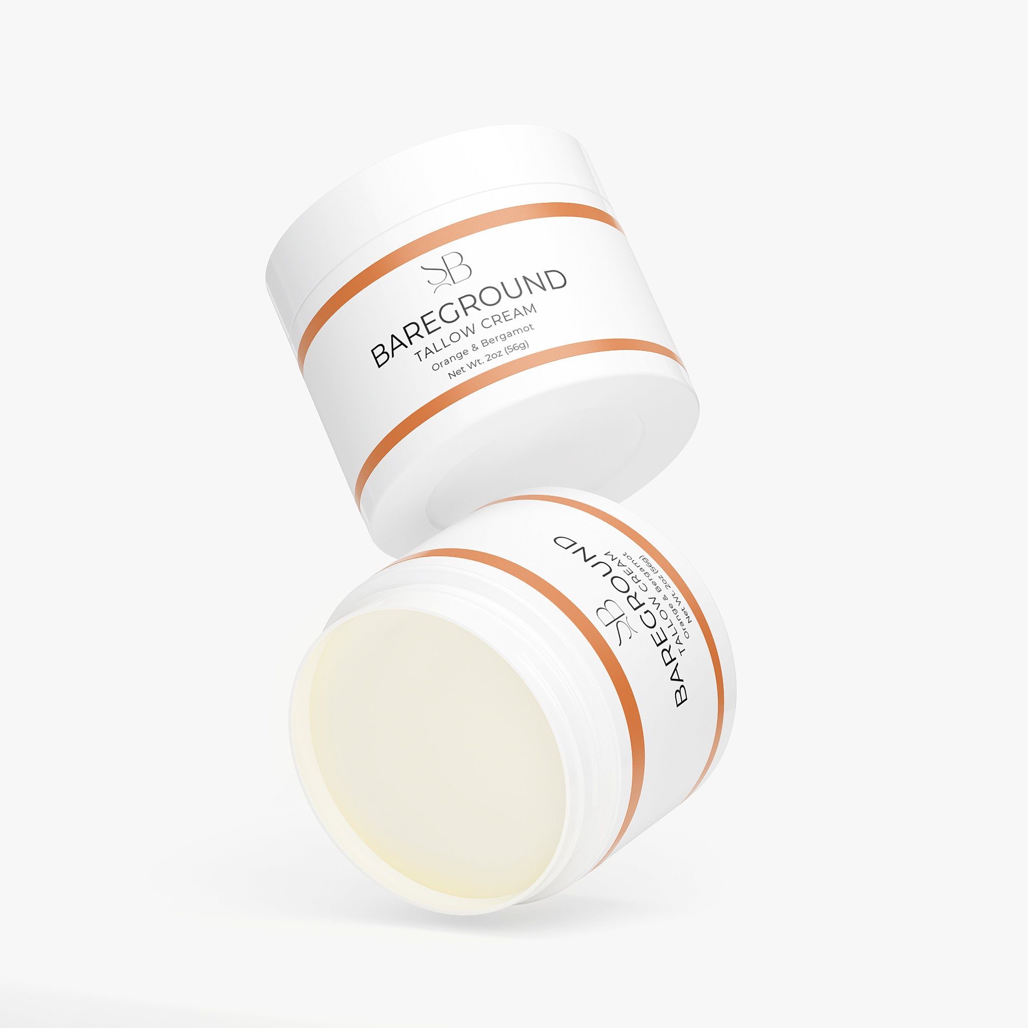 Bareground Tallow Cream — Orange & Bergamot | Grass-Fed Tallow for Deep Hydration